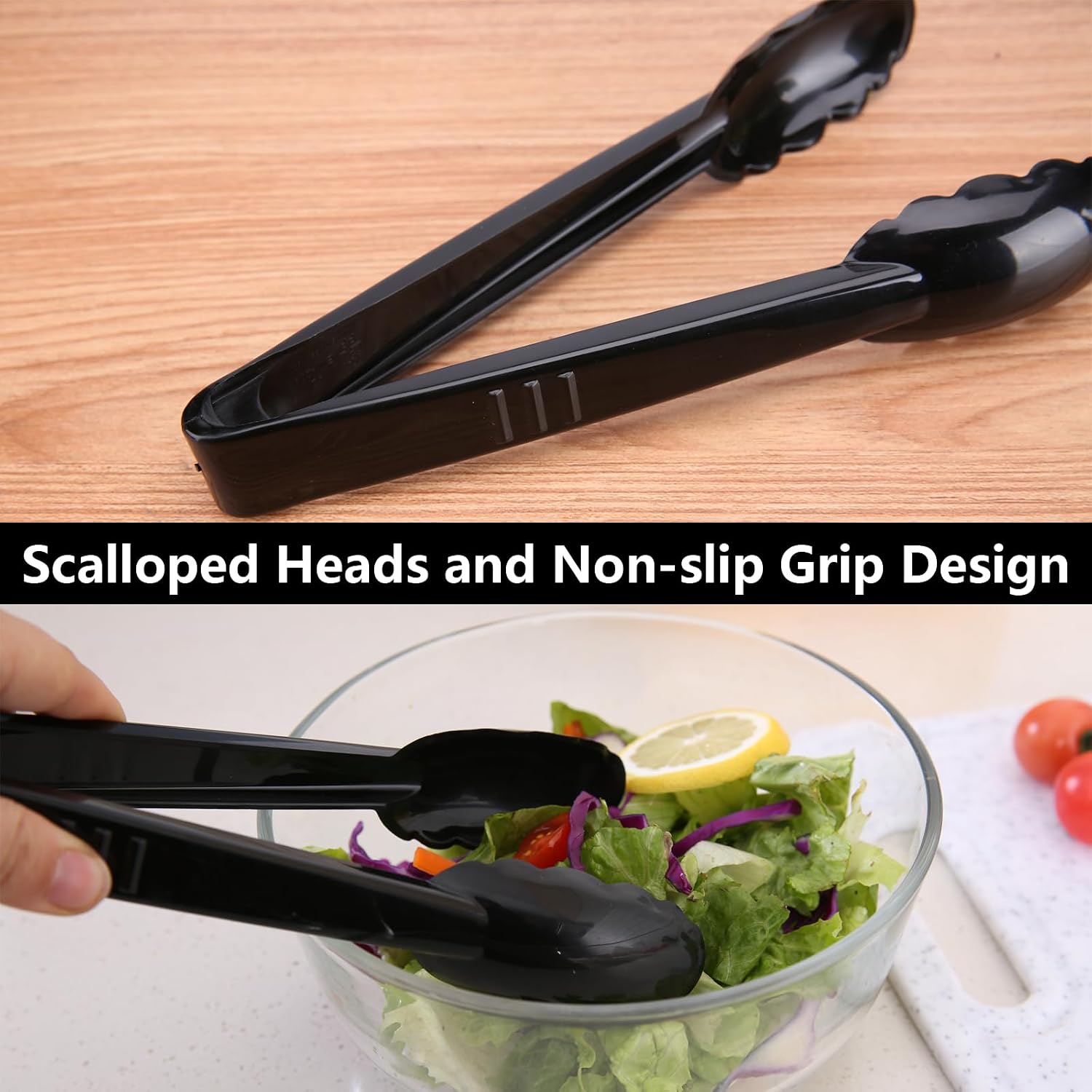 Plastic Serving Tongs Disposable Kitchen Tongs for Food Salad | 9 Inch Heavy Duty, BPA free, 24 Pcs, Perfect for Buffet, BBQ, Parties, Catering Supplies, Wedding, Banquet, Fruit, Ice - Image 3