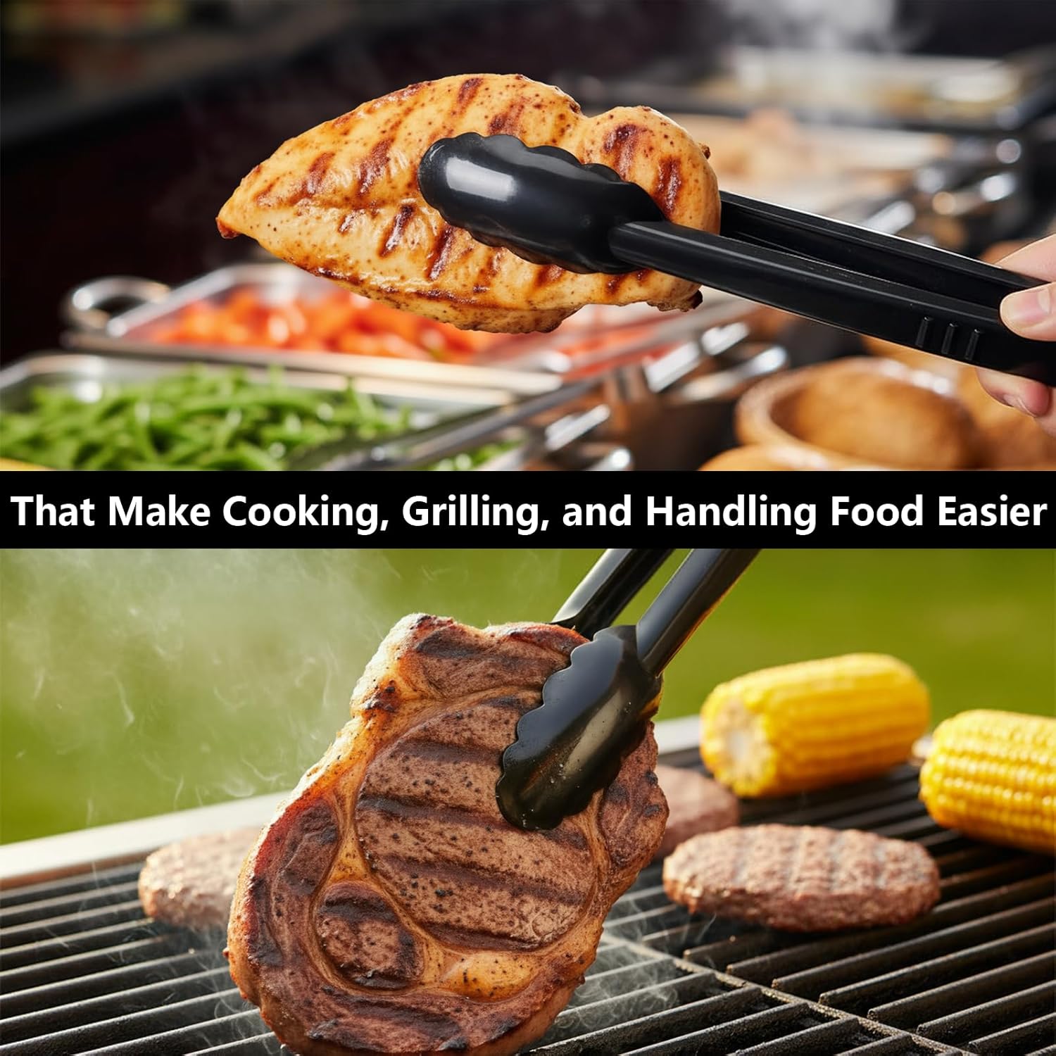 Plastic Serving Tongs Disposable Kitchen Tongs for Food Salad | 9 Inch Heavy Duty, BPA free, 24 Pcs, Perfect for Buffet, BBQ, Parties, Catering Supplies, Wedding, Banquet, Fruit, Ice - Image 6